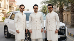 Off White - Wash & Wear Suit (Unstiched)