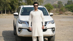 Off White - Wash & Wear Suit (Unstiched)